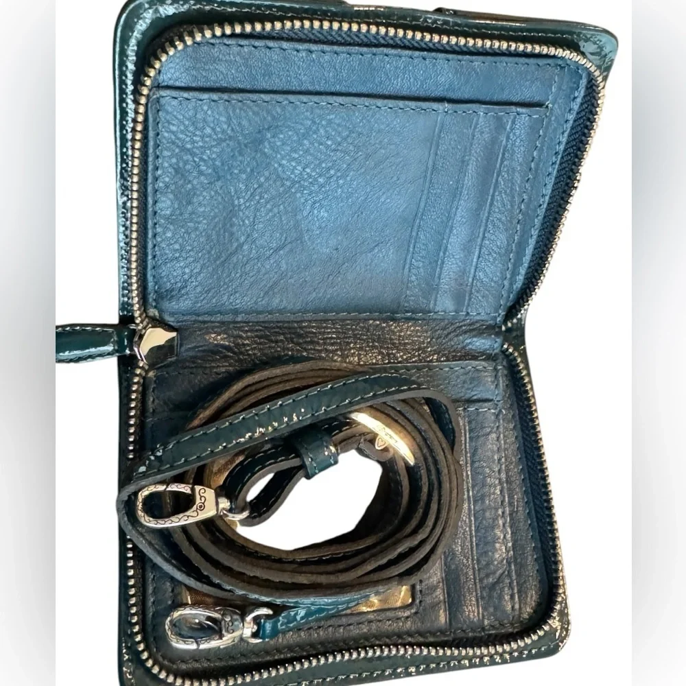 Brighton Mini Crossbody Zip Organizer Patent Leather Bag